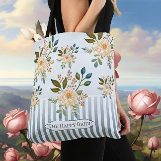 Sac à main rétro romantique floral pour la mariée