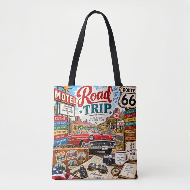 Sac à main Road Trip Route 66 (Devant)