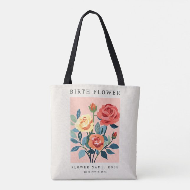 Sac à main Rose du mois de naissance (Dos)