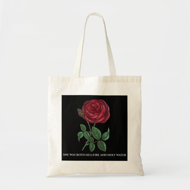 Sac à main Rose Tote « Elle était à la fois feu de (Devant)
