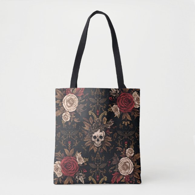 Sac à main Roses & Remains – Sac à fleurs gothique (Devant)