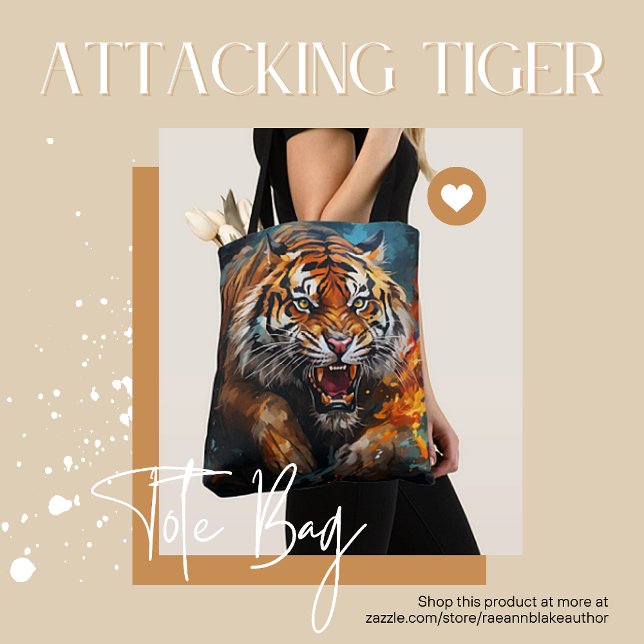 Sac à main Tigre Attaquant Urban Jungle (Créateur téléchargé)