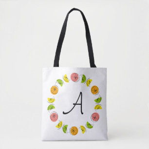 Sac à main tout en monogramme Citrus Circle rose