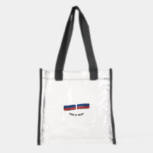 Sac à main transparent rétro 3D personnalisé USA
