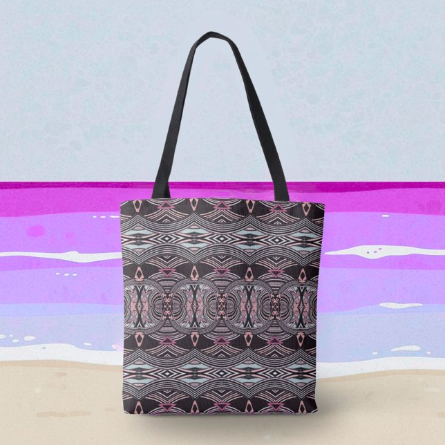 Sac à main tribal abstrait Marées roses (Créateur téléchargé)