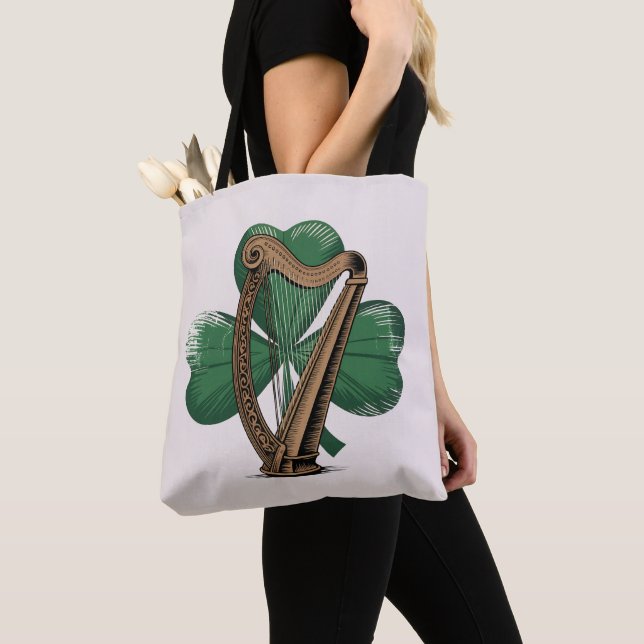 Sac à main Trinité héritage irlandais Harpe celtiq (De près)