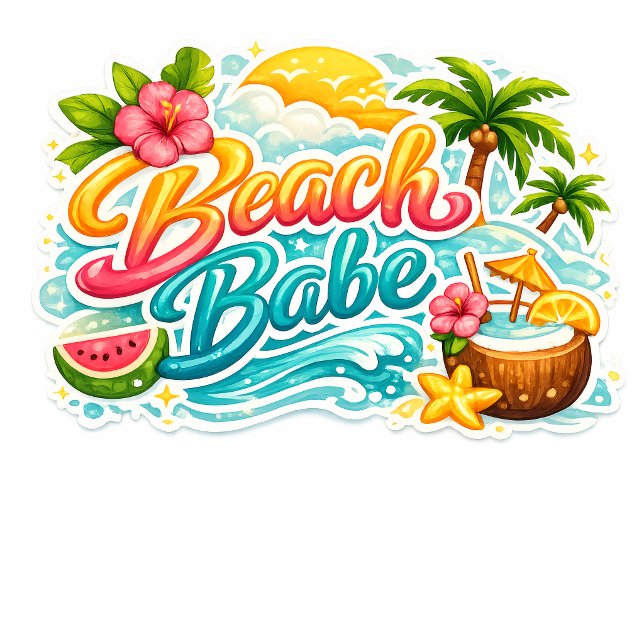 Sac À Main Tropical De Vacances D'été De Plage Bab (Beach Babe Tropical Summer Tote Bag)