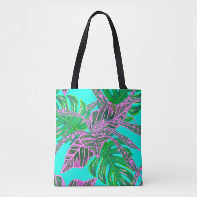 Sac à main tropical en feuille de palmier et coléu (Devant)