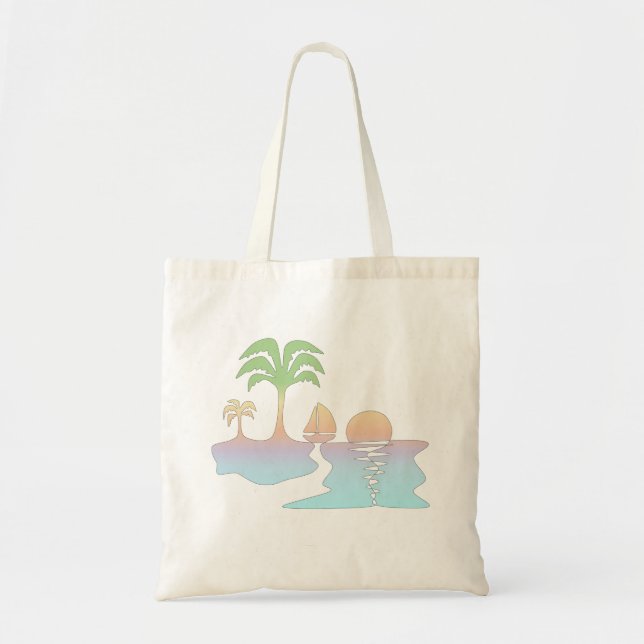 Sac à main Tropical Sunrise Perpétuel avec Voilier (Devant)