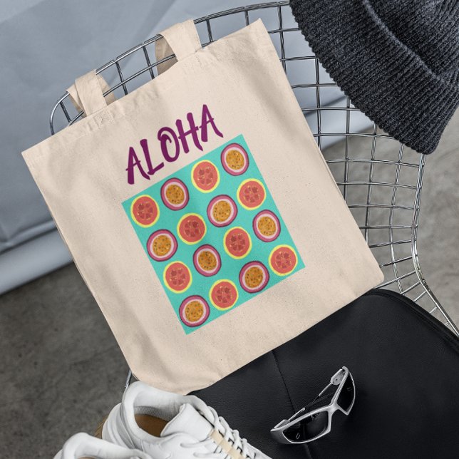 Sac à main turquoise Aloha Hawaïen Rétro Fruit (Créateur téléchargé)