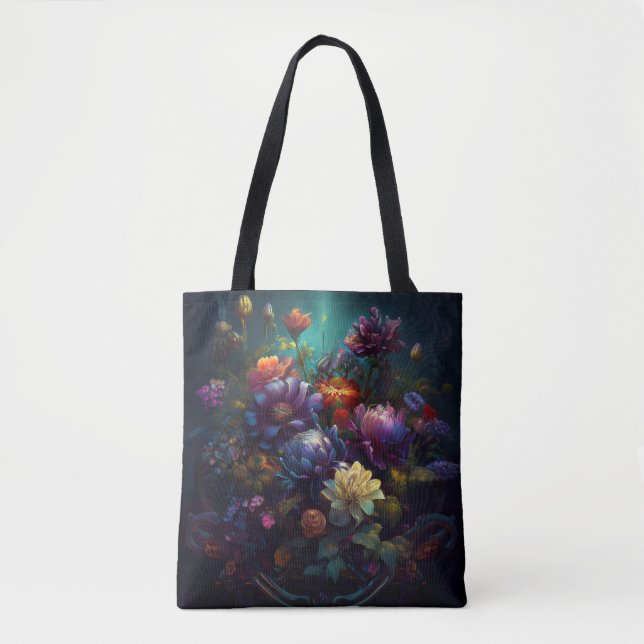 Sac à main unique à motif floral gothique (Devant)