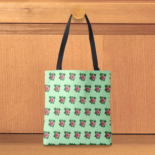 Sac à main vert clair avec motif sans couture de r