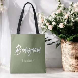 Sac à main vert sauge pour mariage de demoiselle d