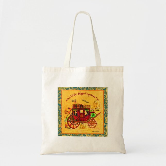 Sac à main Vintage StageCoach par l'artiste (Devant)