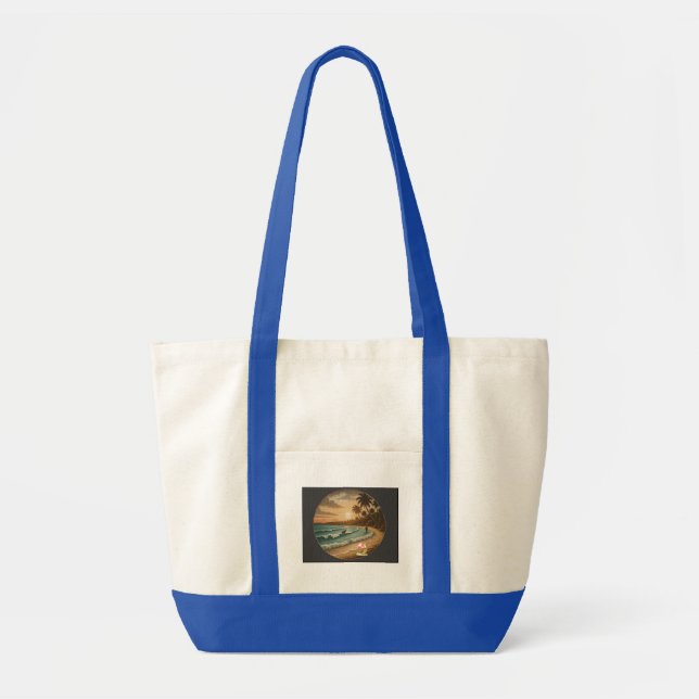 Sac à main Vintage Tropical Beach Sunset (Devant)