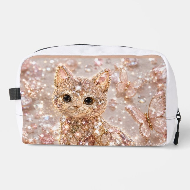 Sac À Maquillage Esthétique Chat Mignon Cristal Br (Recto)