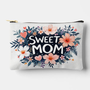 Sac à Maquillage Floral Maman Douce Personnalisé F