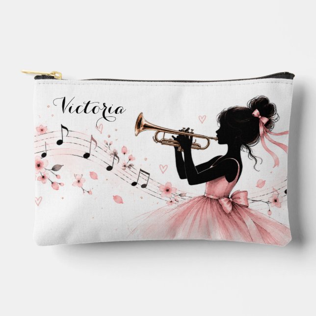 Sac à Maquillage Joueuse de Trompette Modifiable (Recto)