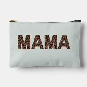 Sac à Maquillage 'Mama' à Motif Léopard sur Fond d
