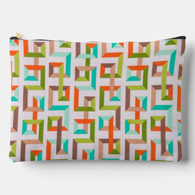Sac à motifs géométriques 3D Rétro vibrant  (Recto)
