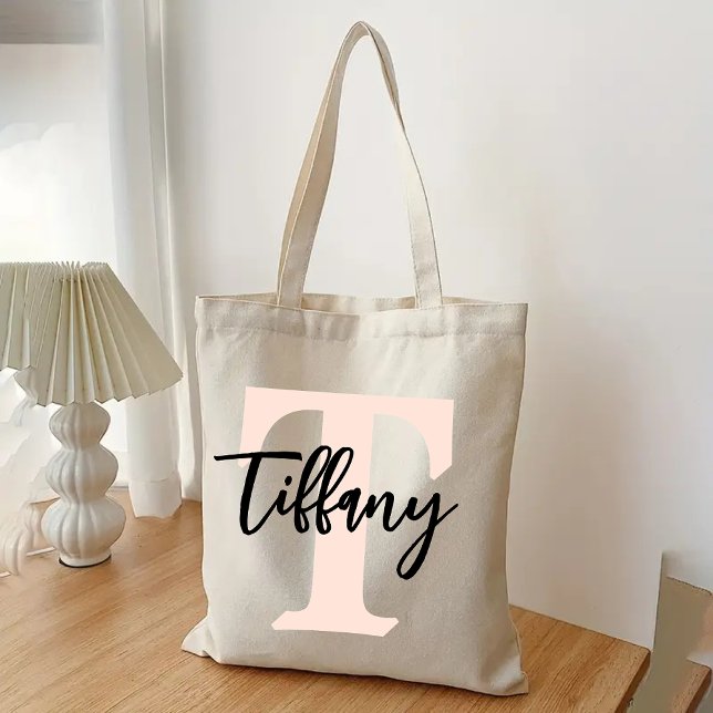 Sac à personnaliser avec des initiales pour femmes (initial bag for women, bridesmaid gift bag, tote bag for her, monogram bag for mom, custom bag mom)
