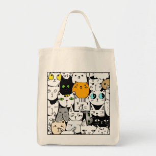 Sac à provisions avec des chats