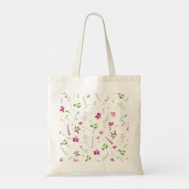 Sac à provisions avec fleurs sauvages (Dos)