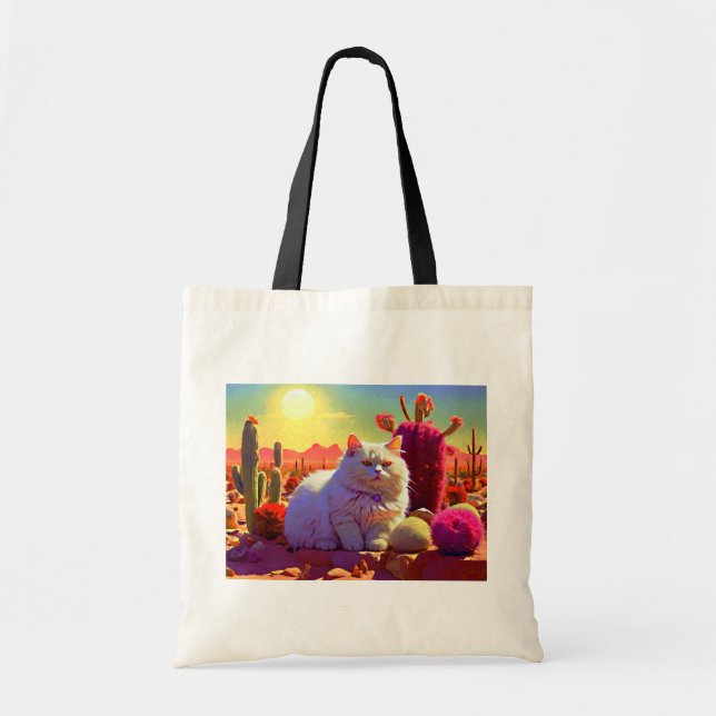 Sac à provisions avec illustration de chat (Devant)