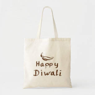 Sac à provisions avec le texte Diwali heureux