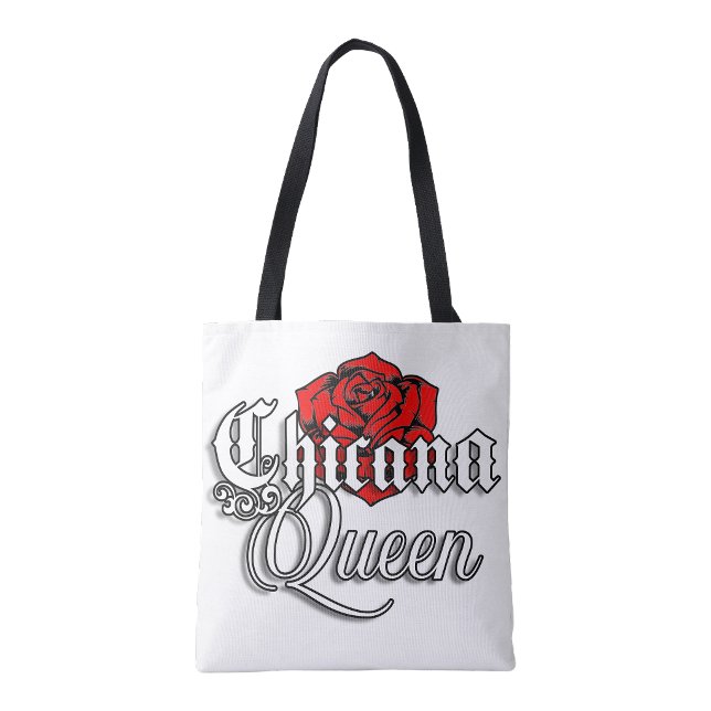 Sac à provisions Chicana Queen Red Rose (Chicana Queen Red Rose shopping tote bag)