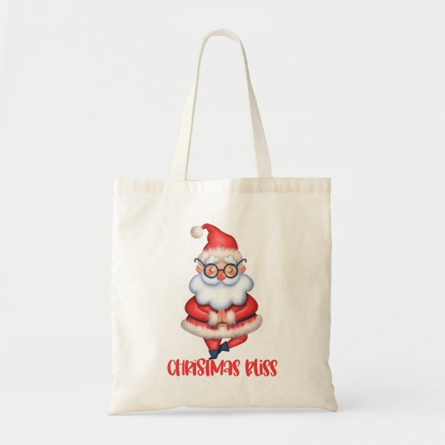 Sac à provisions de Noël zen Santa (Devant)
