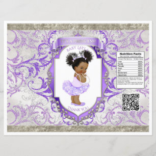 Sac à puces violet argenté pour bébé afro-américai