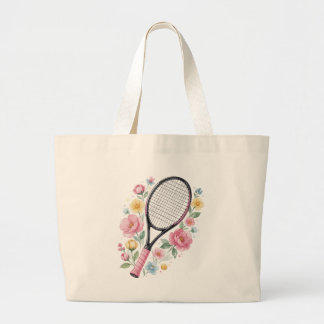 Sac à raquettes de tennis fleuris Sac à raquettes