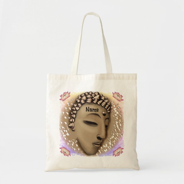Sac à Tote Bouddha de la Paix Sépia (Devant)