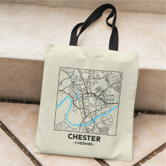 Sac à Tote de la carte de la ville de Chester, Che