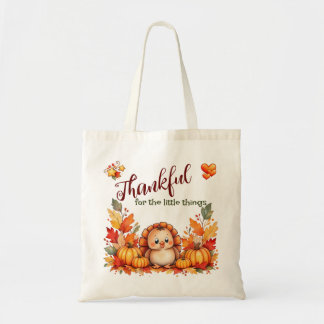 Sac à Tote de Thanksgiving Mignon Dindon Reconnais