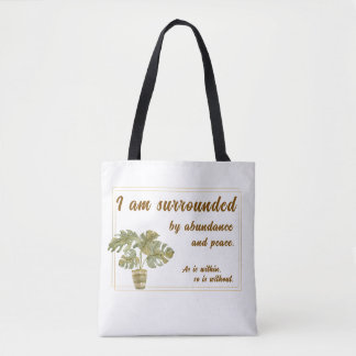 Sac à Tote Entouré d'Abondance et de Paix