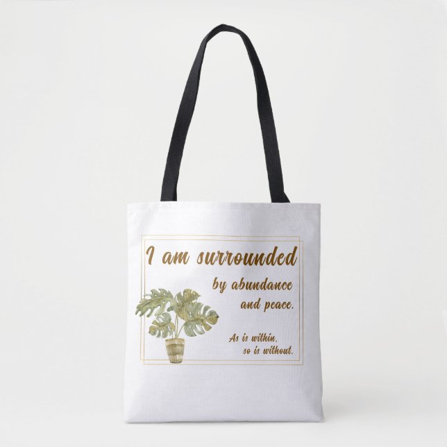 Sac à Tote Entouré d'Abondance et de Paix (Devant)