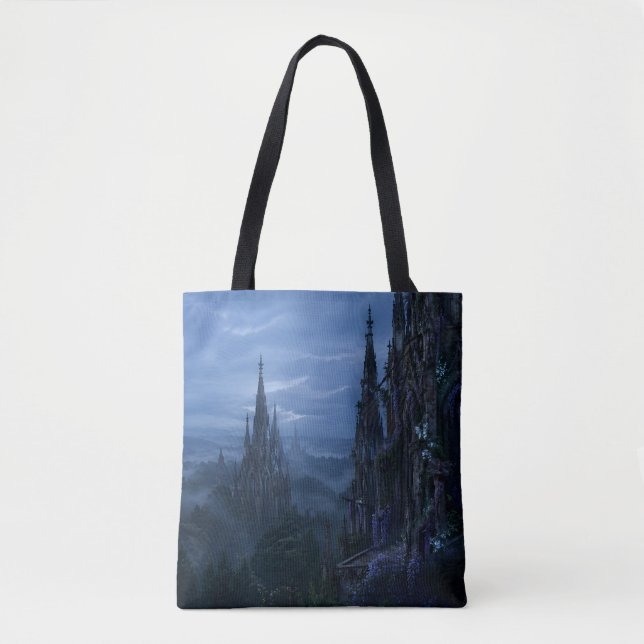 Sac à Tote Forêt Brumeuse de Flèches Gothiques (Devant)