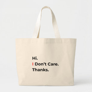 Sac à Tote Hi Je M'en Fiche Merci