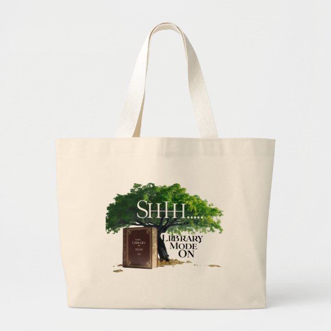 Sac à Tote Jumbo "Mode Bibliothèque Activée"  (Devant)