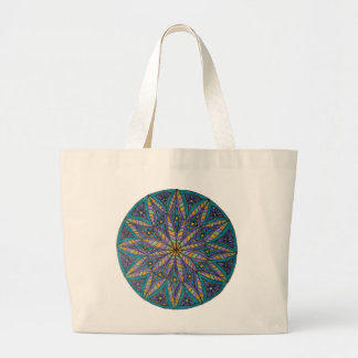 Sac à Tote Mandala Starburst Violet/Turquoise