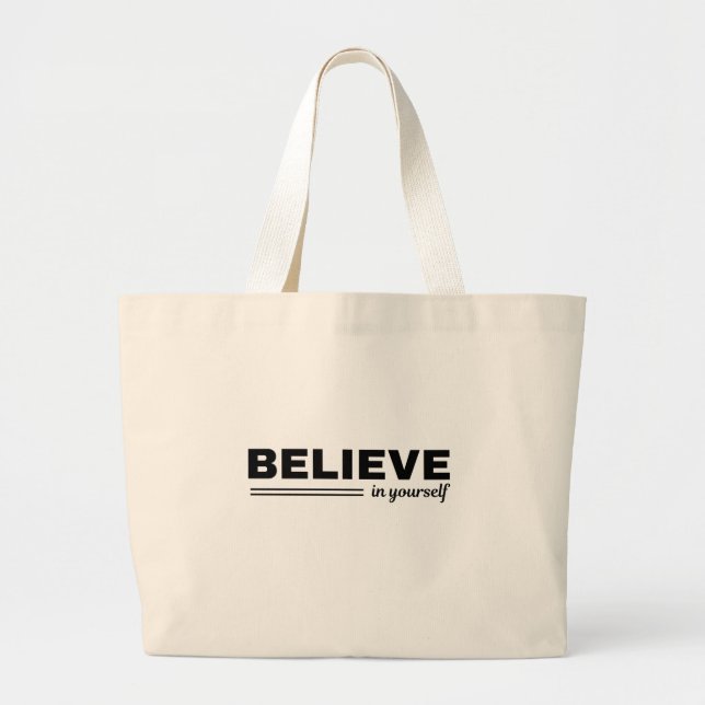 Sac à Tote Motivant Croire en Soi (Devant)