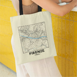 Sac à Tote Plan de la Ville de Florence, Italie