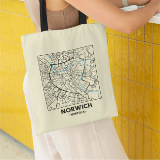 Sac à Tote Plan de la Ville de Norwich, Norfolk