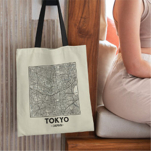 Sac à Tote Plan de la ville de Tokyo, Japon