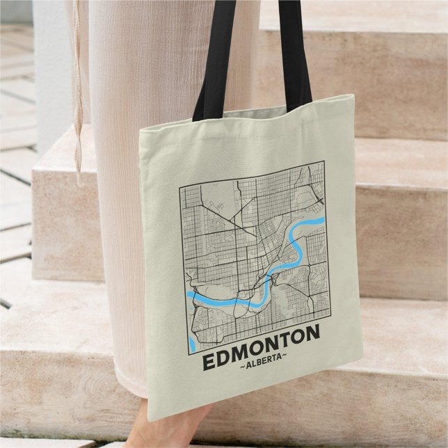 Sac à Tote Plan de la Ville d'Edmonton, Alberta (Créateur téléchargé)