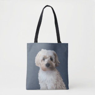 Sac à tote portrait de chien Shorkie