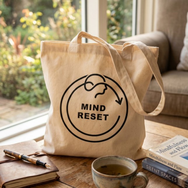 Sac à Tote Réinitialisation de l'Esprit Minimalist (Créateur téléchargé)