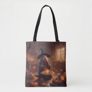Sac à trick or treat de sorcière castor pour Hallo